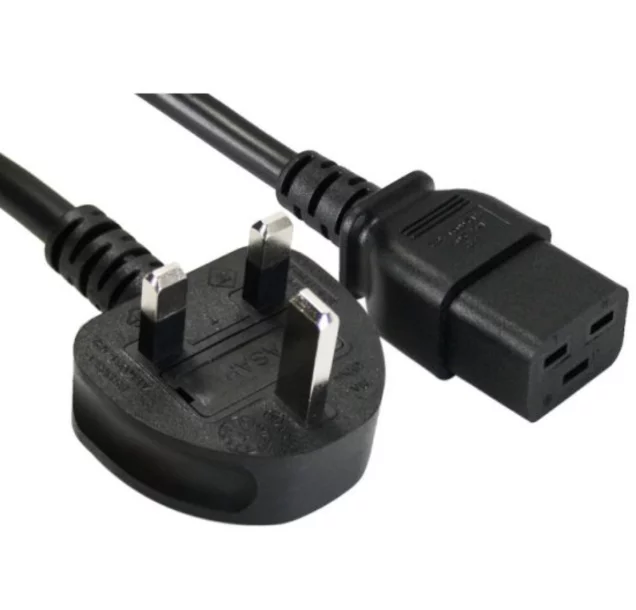 SRE UK 13A Plug to IEC C19 Power Cable 1.5m