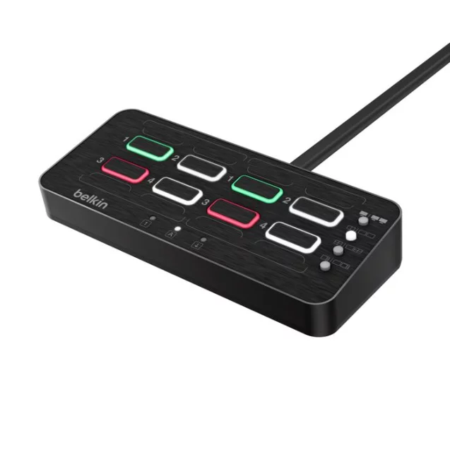 Belkin MultiClave Secure KVM with Remote Control 4-Port