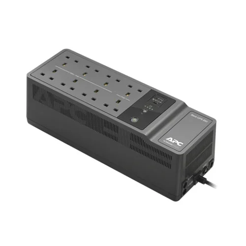 APC Back-UPS BE 850VA UPS with UK BS1363 Outlets and USB Charging Ports