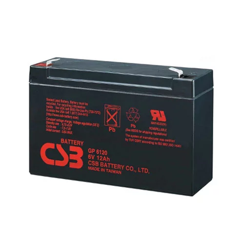 CSB GP6120F2 12Ah 6Vdc Battery