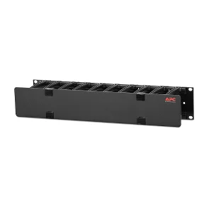 APC NetShelter Cable Management Horizontal Cable Manager 2U Single Side with Cover Black 483x88x110mm