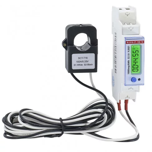 RI-D18-CT-100-16 Single Phase Energy Meter with a 100A 16mm CT Core