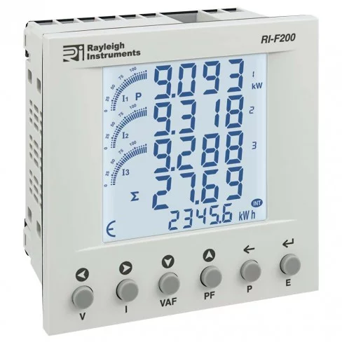 RI-F200 Single Phase and Three Phase Multifunction DIN96 Panel Energy Meters