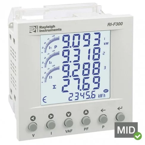 RI-F300 Easywire MID Certified Multi-Function Panel Power Meters DIN96