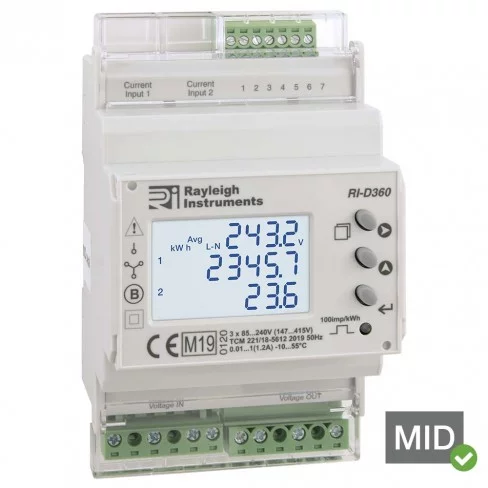 RI-D360-G-C (MID) Dual Input Multi-function Power Meter