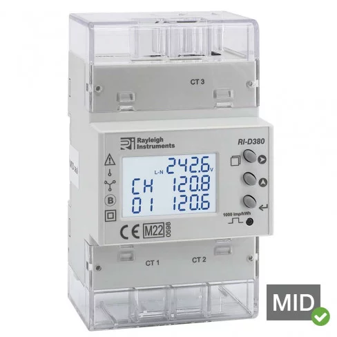 RI-D380-G-C (MID) Quad Input Multi-function Power Meter