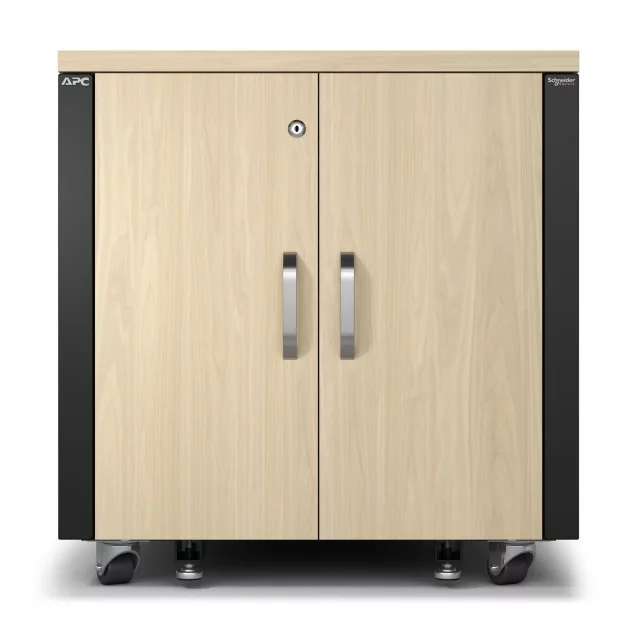 APC NetShelter 12U 750mm Wide 1130mm Deep Mini Soundproof Server Rack Enclosure Maple