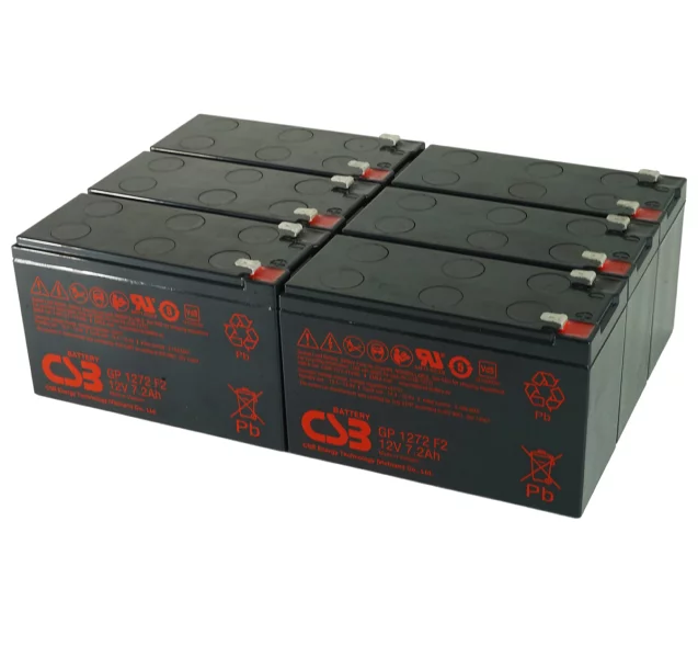 Replacement Riello UPS Battery Kit - 6 x 12V 7Ah Batteries - Sentinel Dual, Sentinel Pro UPS