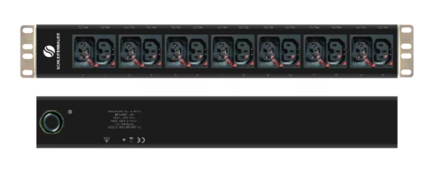 Schleifenbauer Basic 1U Horizontal rPDU Single Phase 16A Input with 7 IEC Lock C13 and 7 IEC Lock Combi CX C13/C15 Outlets