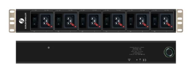 Schleifenbauer Basic 1U Horizontal rPDU Three Phase 32A Input with 6 IEC Lock Combi CX C13/C15 Outlets