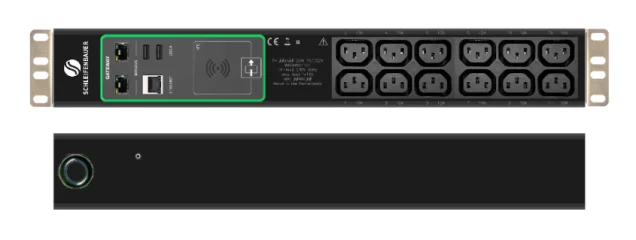 Schleifenbauer Intelligent 1U Horizontal Metered rPDU Single Phase 16A Metered Input with 12 C13 Outlets