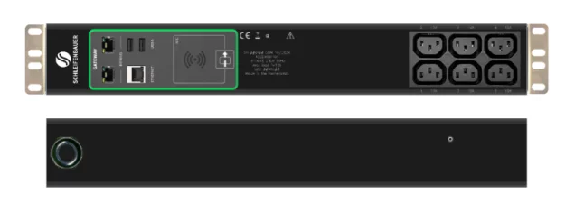 Schleifenbauer Intelligent 1U Horizontal Managed rPDU Single Phase 16A Metered Input with 6 C13 Metered and Switched Outlets