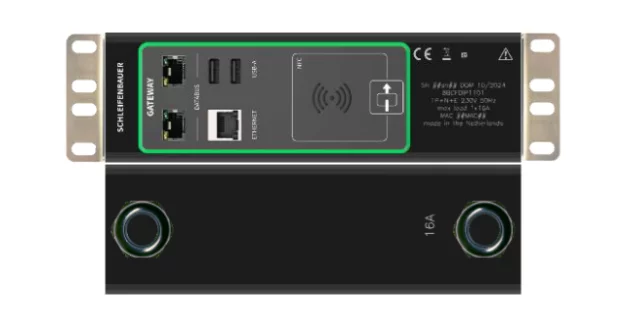 Schleifenbauer Intelligent Double Horizontal rPDU Single Phase 16A  Inline Energy Meter 1 CEE 3G2.5
