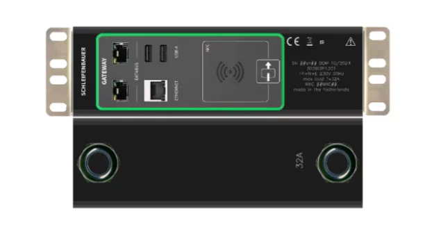 Schleifenbauer Intelligent 1U Horizontal rPDU Double Single Phase 32A  Inline Energy Meter 1 CEE 3G6