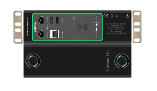 Schleifenbauer Intelligent Double Horizontal rPDU Three Phase 16A  Inline Energy Meter 1 CEE 5G2.5