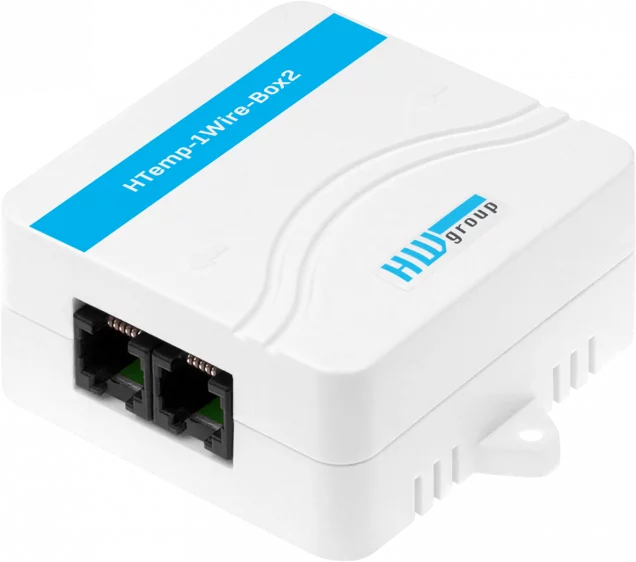 HTemp 1 Wire Box2 Wall Mount Temperature and Humidity Sensor with 2x RJ11 Ports
