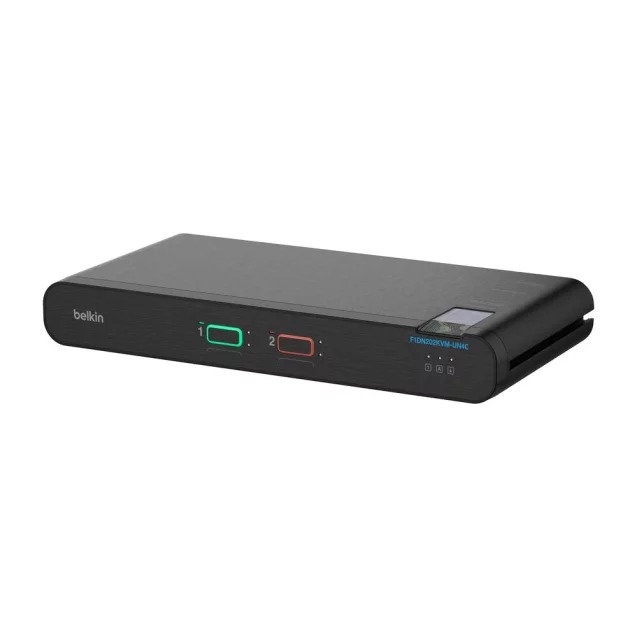 Belkin IsoClave Red/Black Secure KVM Switch 2-Port Dual Head