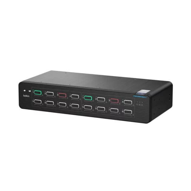 Belkin 8:2 DisplayPort DuoClave Secure KVM Switch with CAC