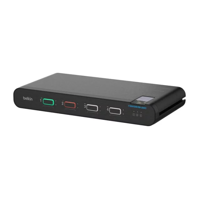 Belkin IsoClave Red/Black Secure KVM Switch 4-Port Single Head