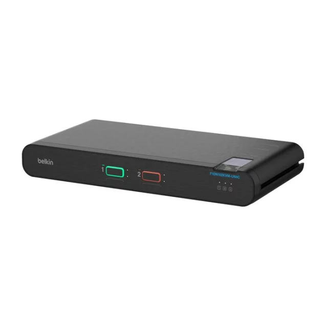 Belkin IsoClave Red/Black Secure KVM Switch 2-Port Single Head