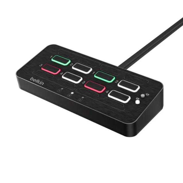 Belkin DuoClave Secure KVM Swtich with Remote Control 4-Port
