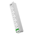 APC SurgeArrest Home Office Surge Suppressor Power Stripe with 5 AC Outlets 230V and 2 USB Outlets 1.83m Power Cord