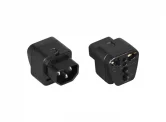 Netio PWR Adapter to converter International Power Plugs to IEC320 C14 Plugs for use with IEC320 C13 Outlets