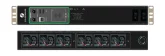 Schleifenbauer Intelligent Double Horizontal Switched rPDU Single Phase 32A Metered Input with 2 Metered Branches and 6 IEC Lock C13 and 6 IEC Lock Combi CX C13/C15 Outlets